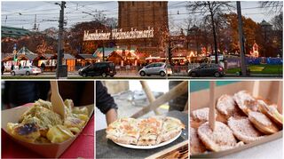 Von Dinnele bis Dubai-Trend: Diese vegetarischen Gerichte gibt`s auf dem Mannheimer Weihnachtsmarkt.