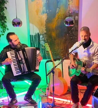 Absolutwindstill: Daniel Gumb (l.) und Sebastian Göldenitz.