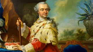 Kurfürst Carl Theodor, Porträtgemälde von Felix Anton Besoldt von 1753 mit Kurhut.
