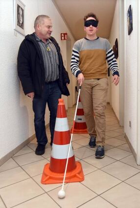 Erschwerte Bedingungen beim Parcours.