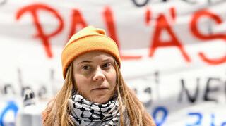 Die Aktivistin Greta Thunberg war bei einer pro-palästinensischen Demonstration auf dem Mannheimer Marktplatz zu Gast.