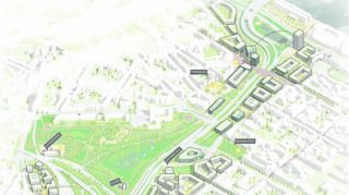 Die Planungsgemeinschaft rheinflügel severin und Club L94 stellt sich das neue Quartier in etwa so vor.