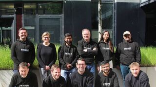 Das Frenvi-Team am Stammsitz im Mannheimer Mafinex, vorne in der Mitte Frenvi-COO Stefan Beyerle.