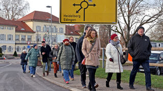 Nach dem Start am Schloss in Neckarhausen.