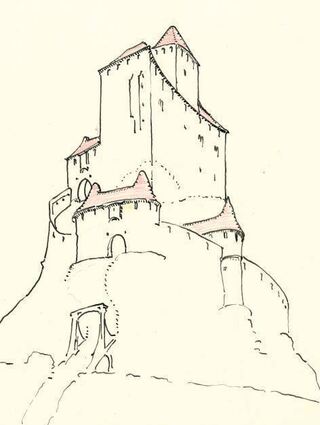 Die Rekonstruktion der Burg von Walter Hartung