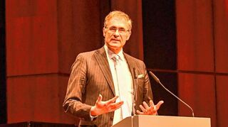 ZI-Direktor Andreas Meyer-Lindenberg bei seinem Vortrag.