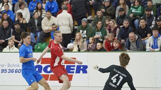 Bei den Qualifikationsspielen der Senioren am Freitag waren die Zuschauerränge in der Lampertheimer Jahnhalle gut gefüllt. Auf diesem Foto kämpft der TV Lampertheim gegen den SC Olympia Lorsch um den Einzug ins Finale.