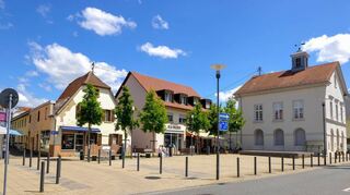 Der Rathausplatz von Wallstadt: Der Ort war bisher „Gasvorzugsgebiet“, sprich es gab eine Anschlusspflicht.