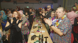 Beste Stimmung bei der Sitzung der Sackschdoahogger.