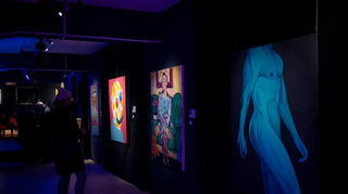 Impressionen der Arty, Kunstparty im Studio Nowhere in der Neckarstadt.