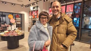 Natascha und Georg (bei Läderach im Engelhorn) haben den Valentinstag vorgezogen.