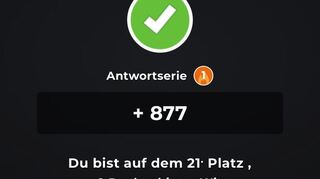 Beim Mannheimer Museumsquiz lässt sich nach jeder Fragen die eigene Platzierung einsehen. (Screenshot)