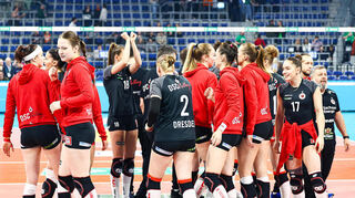 Die Frauen des Dresdner SC hatten im Pokalfinale nur im ersten Satz Probleme mit Münster.