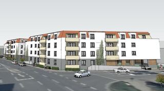 So soll der Komplex aus zwei Gebäuden mit 51 Wohnungen aussehen, der in Lampertheim an der Ecke Wormser Straße/Wilhelmstraße entsteht. Architekt ist Jörg E. Deibert aus Worms, Bauträger die WohnWerte GmbH Osthofen. Die Wohnungen sollen im Herbst 2027 bezugsfertig sein.