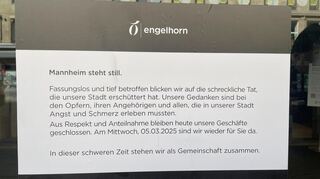 Das Modehaus Engelhorn in Mannheim bleibt am Dienstag geschlossen. Ebenso wie einige weitere Läden in der Innenstadt.