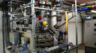 Die Lithiumextraktionsoptimierungsanlage (LEOP) von Vulcan Energy im pfälzischen Landau.