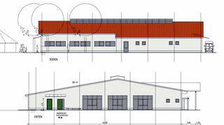So soll das geplante Mehrzweckgebäude für Café, Hofladen und Indoorspielplatz auf dem Neuzeilsheimer Hegehof einmal aussehen.