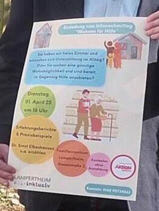 Das Plakat zur Aktion „Wohnen für Hilfe.