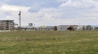 Der Blick zum ehemaligen Bundesgartenschaugelände auf dem Spinelli-Areal in Mannheim.