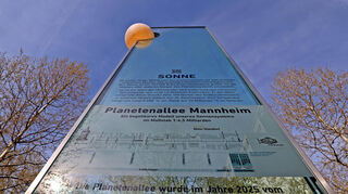 Die Mannheimer Planetenallee in der Augustaanlage.