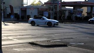 In diesem Bereich wird die Bundesstraße repariert.