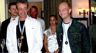 Empfang 2007 für Weltmeister Michael Sauer (l.) und Vize-Weltmeister Matthias Veit