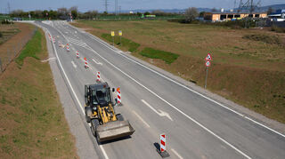 Über dieses Teilstück der neuen L 597 bei Ladenburg ist jetzt das Gewerbegebiet Hohe Straße zu erreichen.