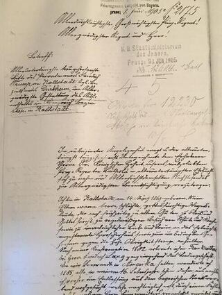 Friedrich Trump bat die Speyerer Kreisregierung 1905 darum, in die Pfalz zurückkehren zu dürfen.