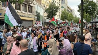 Auch Free Palestine hat für den 1. Mai zur Teilnahme am Demonstrationszuges des DGB in Mannheim aufgerufen.