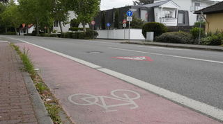 In der Weinheimer Straße können die bestehenden Radwege für die Radschnellverbindung genutzt werden.