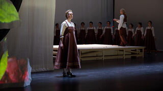 Mit Giorgetta fühlte sie sich gleich wohl, bei Angelica brauchte sie etwas Zeit zur Annäherung: Leah Gordon in „Il trittico“.