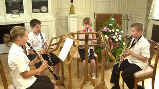 Beim Jubiläumskonzert im Juni 2002 im Schloss Neckarhausen.