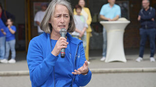 Stiftungsleiterin Heike Bauer vertrat die Hopp-Stiftung beim Fest in Bürstadt.