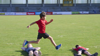 Das Leichtathletik-Training der Kinder des TV Lampertheim.