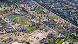 Ein Luftbild des Mannheimer Stadtteils Franklin im Jahr 2021.