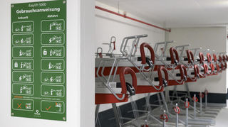 Das Fahrradparkhaus unter dem Europaplatz ist das größte in ganz Baden-Württemberg.