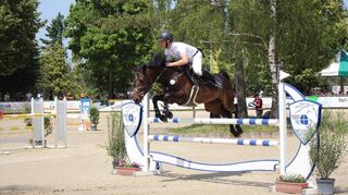 Lokalmatador Christoph Lamberth in Aktion.