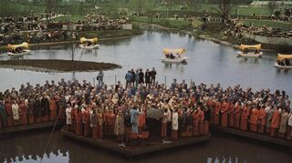 Die Fischer-Chöre sangen auf der Seebühne im Mannheimer Luisenpark.