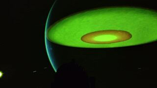 Dank Software kann man nicht nur mit Musik- und Lichtshow im All schwelgen - sondern etwa auch etwas über den Aufbau von Planeten lernen.