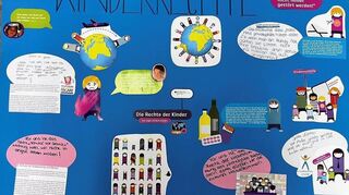 Die Siebtklässler der Feudenheim-Realschule haben eine Collage zum Thema Kinderrechte zusammengestellt.