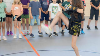 Der Bobstädter Nachwuchs ist sportlich – und kann sogar Kickboxen.