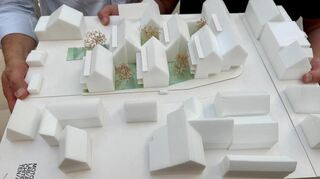 Das Projekt "Edinger Höfe" für ein Grundstück in der Hauptstraße/Ecke Grenzhöfer Straße.