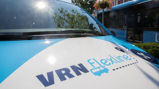 Die Kleinbusse der VRN-Flexline können zu vielen virtuellen Haltestellen im Stadtgebiet bestellt werden.