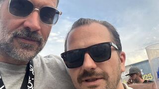 Zeltfestival-Veranstalter Timo Kumpf (links) und der Star der "Großen Gringo Mayer Feier".