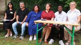 In Sicherheit: Neelab Hakim (v.l.), Sirin Akturk, Elaf Abdusamad, Mouna Hassan, Penifana Quattara und Alla Makzymschuck.