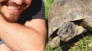 Der 90 Jahre alte "Rambo" aus Neckarau in seinem neuen Domizil, einer Reptilienauffangstation in der Südpfalz.