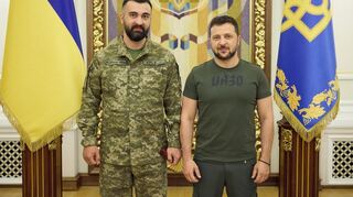 Der ukrainische Präsident Wolodymyr Selenskyj zeichnete Igor Kovalenko im September 2023 mit dem Orden „Für Tapferkeit“ aus.