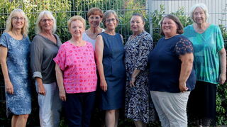Sie waren schon bei der Gründung dabei (v.l.): Birgit Kühr, Karin Busalt-Heer, Monika Raab. Birgit Reiner-Appelt, Anette Knigge, Sieglinde Polanski, Ulrike Aberle, Iris Kollmann-Seitz.