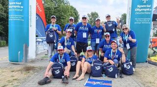 Die Athleten, die die Diakoniewerkstätten Rhein-Neckar bei den Special Olympics Landesspielen vertraten.