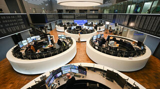 Blick in den Handelssaal der Frankfurter Wertpapierbörse.